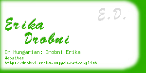 erika drobni business card